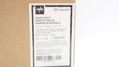 Medline NON23339 Drape Sheet 2-Ply, White, 40 x 48inch - Case of 100